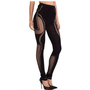 McQ Alexander McQueen Mesh Leggings Medium Black